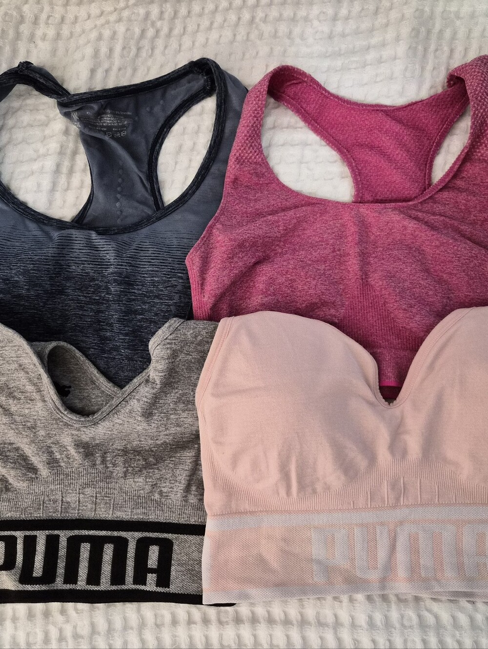 Sports Bras, Size LG, Puma, Danskin, RBK